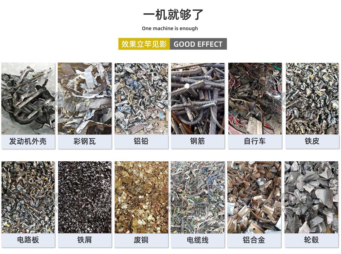 金屬撕碎機出料大小可調